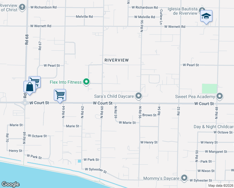 map of restaurants, bars, coffee shops, grocery stores, and more near 5705 West Court Street in Pasco