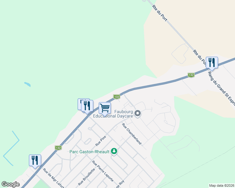 map of restaurants, bars, coffee shops, grocery stores, and more near 2395 Boulevard Louis Fréchette in Nicolet
