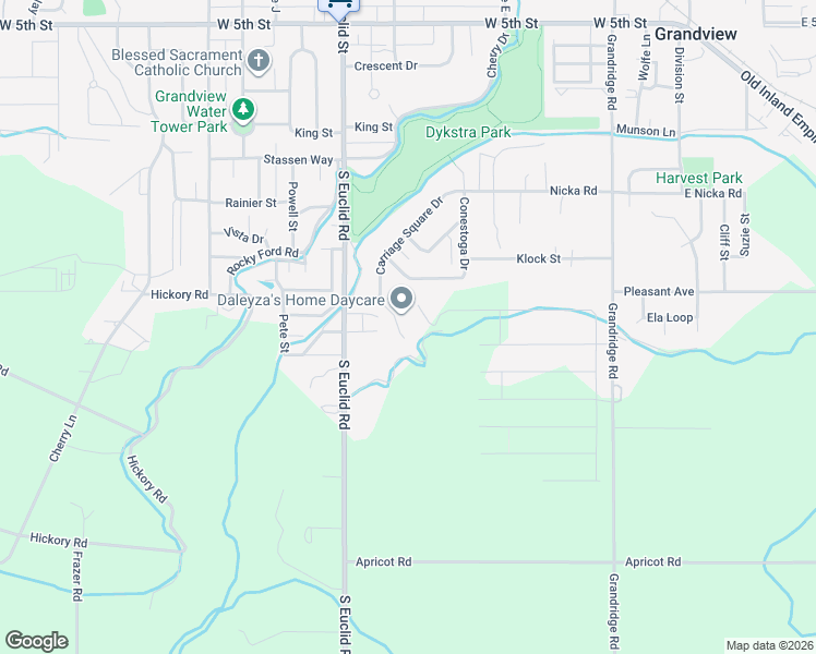 map of restaurants, bars, coffee shops, grocery stores, and more near 804 Address Range Madness in Grandview