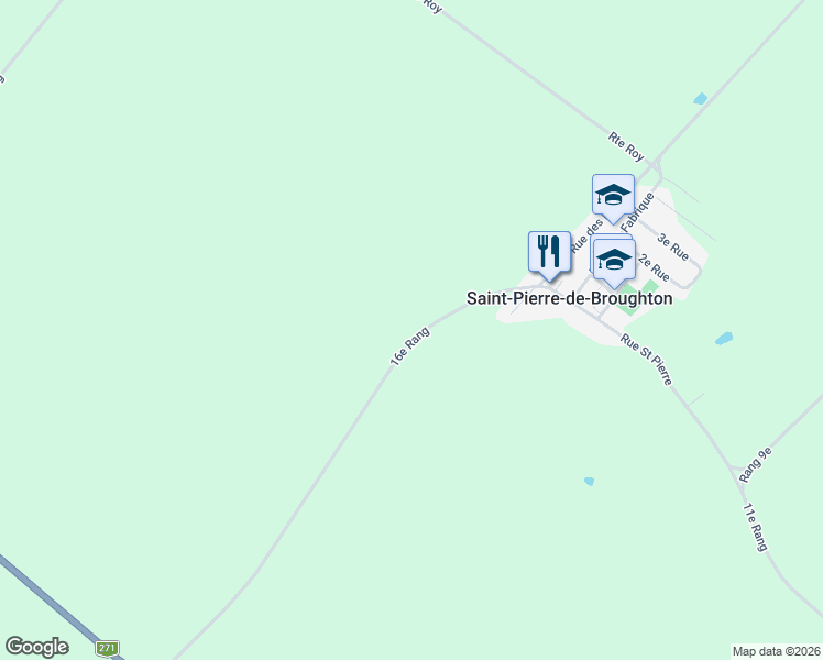 map of restaurants, bars, coffee shops, grocery stores, and more near 2 Rue Saint Pierre in Saint-Pierre-de-Broughton