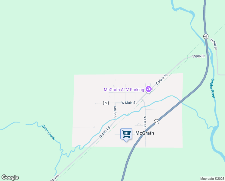 map of restaurants, bars, coffee shops, grocery stores, and more near 419 Alder Alley in McGrath