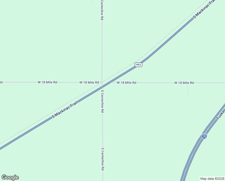 map of restaurants, bars, coffee shops, grocery stores, and more near 9791 West 18 Mile Road in Rudyard