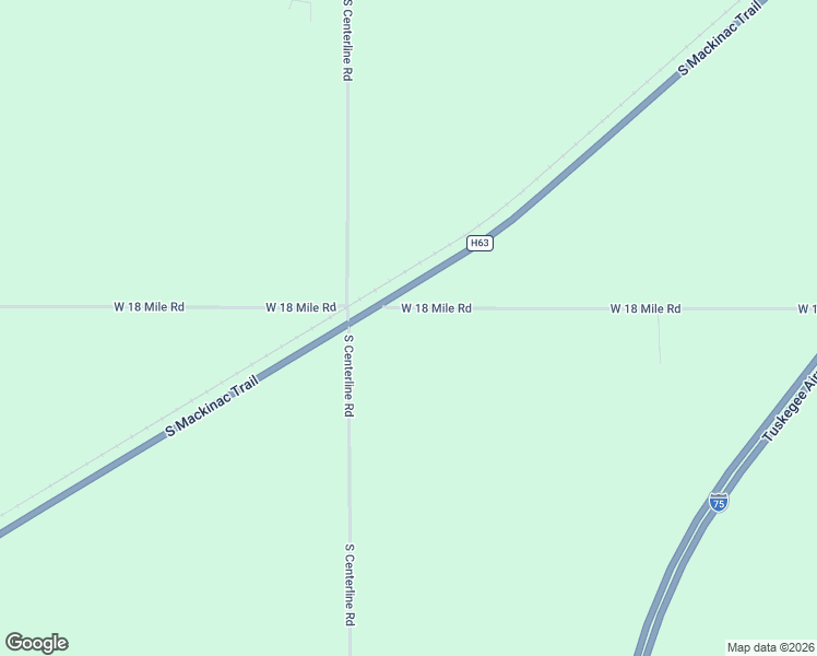 map of restaurants, bars, coffee shops, grocery stores, and more near 9791 West 18 Mile Road in Rudyard