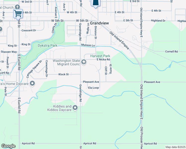 map of restaurants, bars, coffee shops, grocery stores, and more near 129 Pleasant Avenue in Grandview
