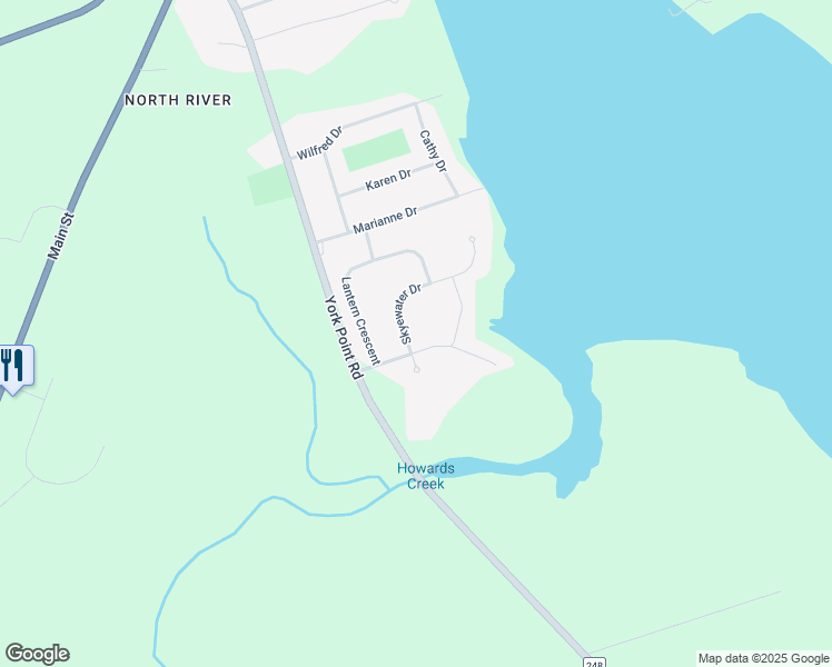 map of restaurants, bars, coffee shops, grocery stores, and more near 6 Skyewater Drive in Cornwall