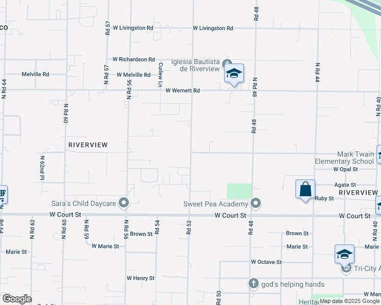 map of restaurants, bars, coffee shops, grocery stores, and more near 1900 Road 52 in Pasco