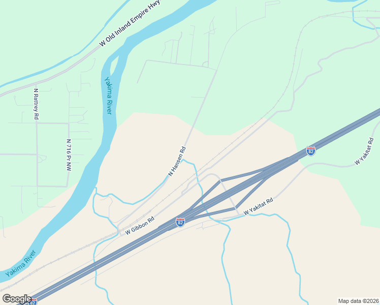 map of restaurants, bars, coffee shops, grocery stores, and more near 21903 North Hansen Road in Prosser