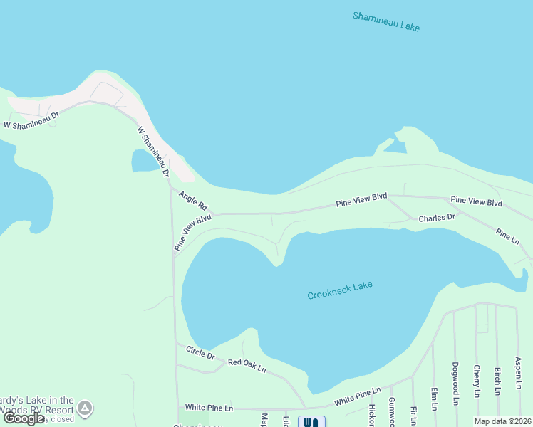 map of restaurants, bars, coffee shops, grocery stores, and more near 2138 Pine View Boulevard in Motley