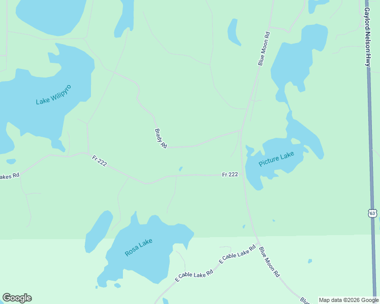 map of restaurants, bars, coffee shops, grocery stores, and more near 13265 Brady Road in Drummond