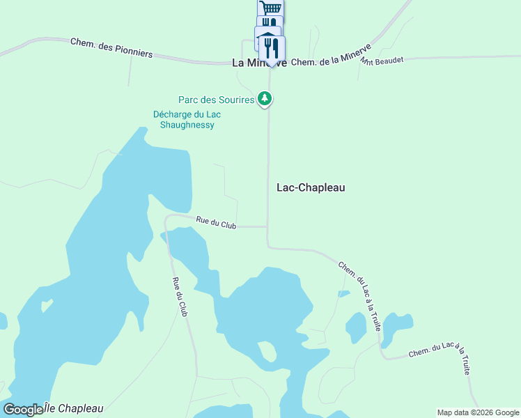 map of restaurants, bars, coffee shops, grocery stores, and more near 55 Chemin des Fondateurs in La Minerve