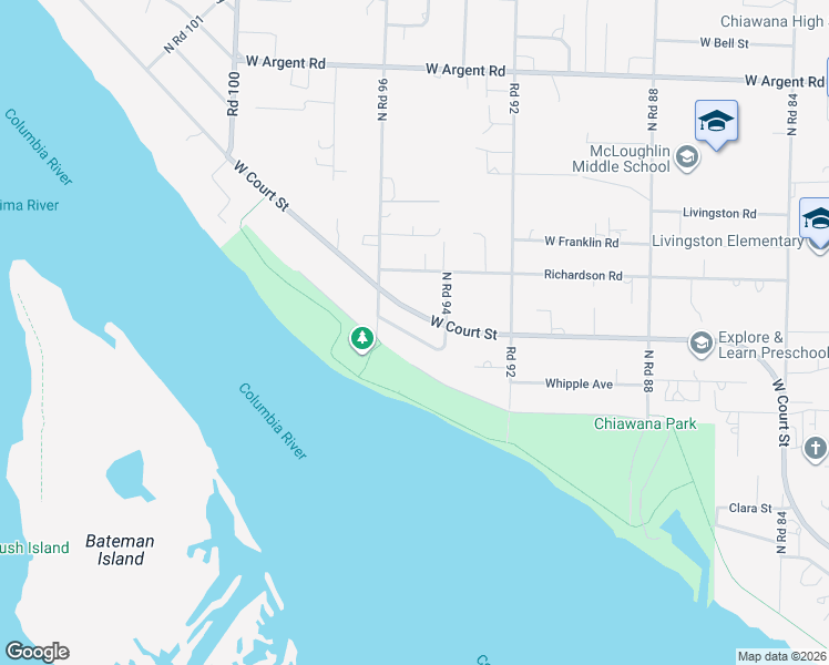 map of restaurants, bars, coffee shops, grocery stores, and more near 9505 Sturgis Lane in Pasco