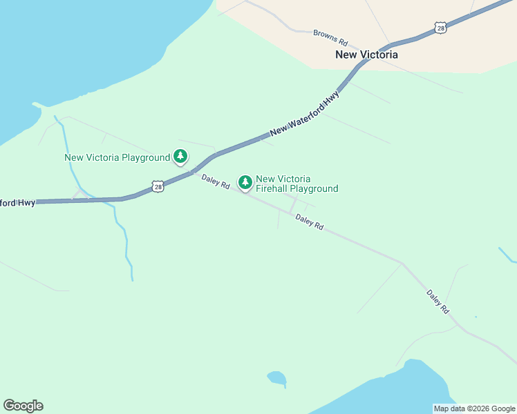 map of restaurants, bars, coffee shops, grocery stores, and more near 100 Daley Road in New Victoria