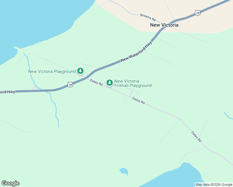 map of restaurants, bars, coffee shops, grocery stores, and more near 98 Daley Road in New Victoria