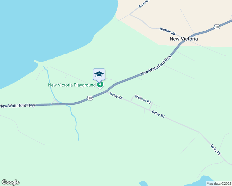 map of restaurants, bars, coffee shops, grocery stores, and more near 73 Daley Road in New Victoria