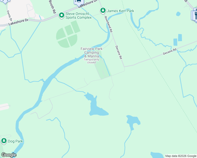map of restaurants, bars, coffee shops, grocery stores, and more near 431 Riverbend Road in North Bay