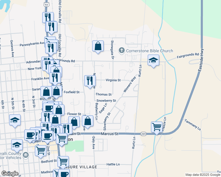 map of restaurants, bars, coffee shops, grocery stores, and more near 173 Alice Avenue in Hamilton