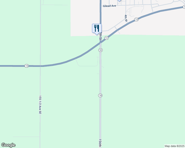map of restaurants, bars, coffee shops, grocery stores, and more near 8015 North Dakota 18 in Wyndmere