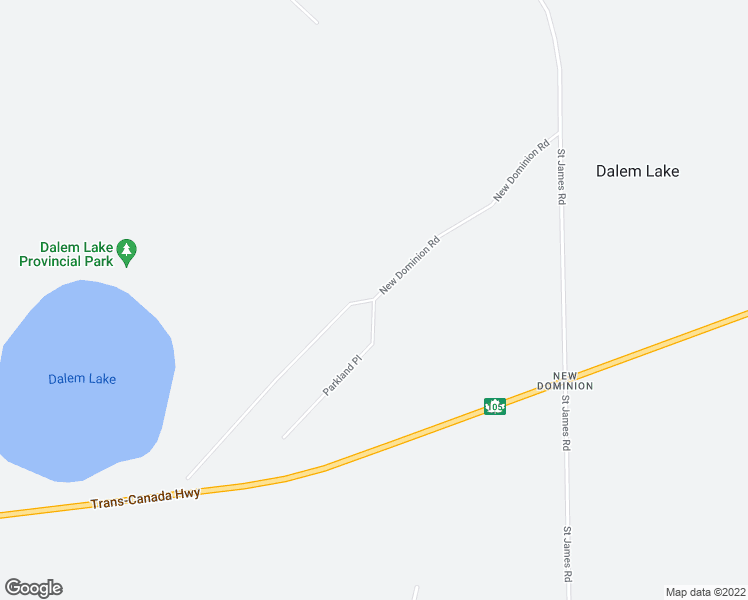 map of restaurants, bars, coffee shops, grocery stores, and more near New Dominion Road in Dalem Lake