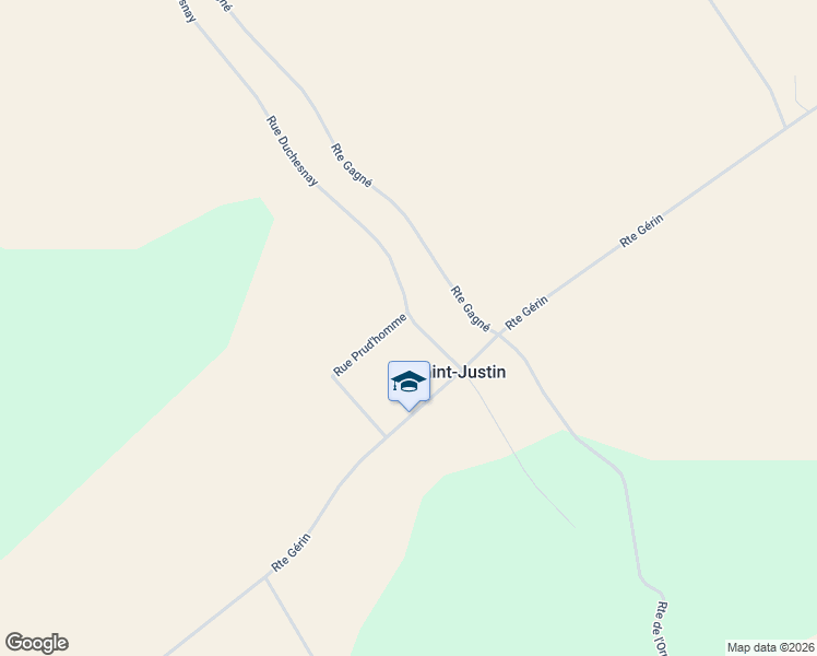 map of restaurants, bars, coffee shops, grocery stores, and more near 631 Rue Duchesnay in Saint-Justin