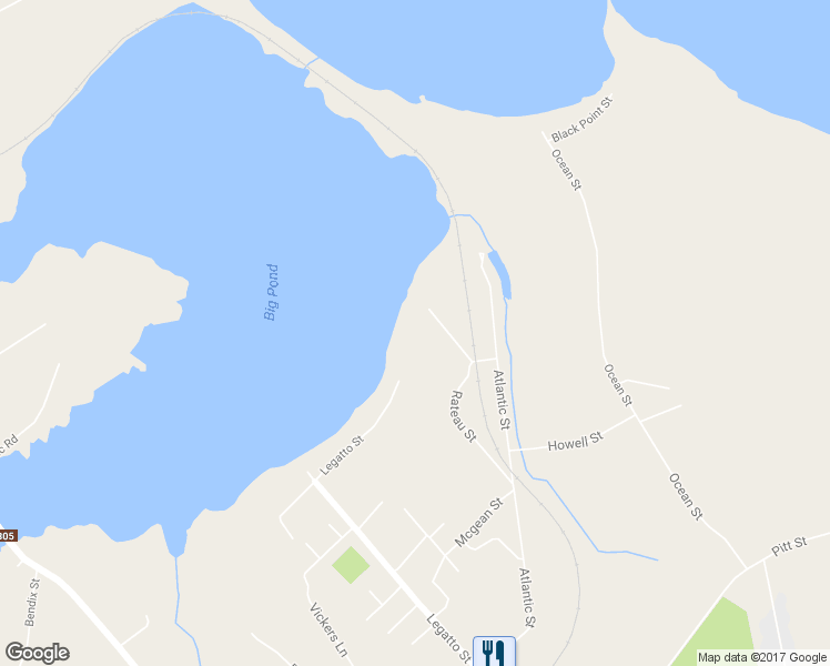 map of restaurants, bars, coffee shops, grocery stores, and more near 131 Rateau Street in Sydney Mines