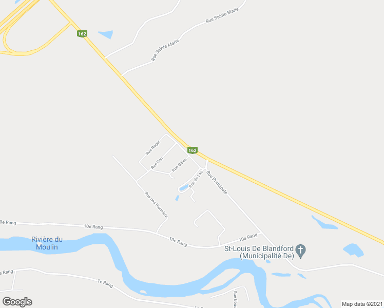 map of restaurants, bars, coffee shops, grocery stores, and more near 75 Québec 218 in Saint-Louis-de-Blandford