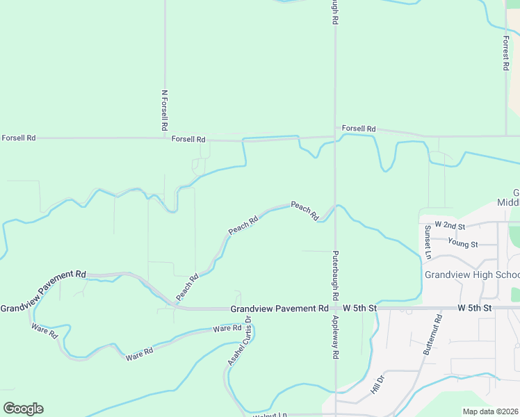map of restaurants, bars, coffee shops, grocery stores, and more near 261 Peach Road in Grandview