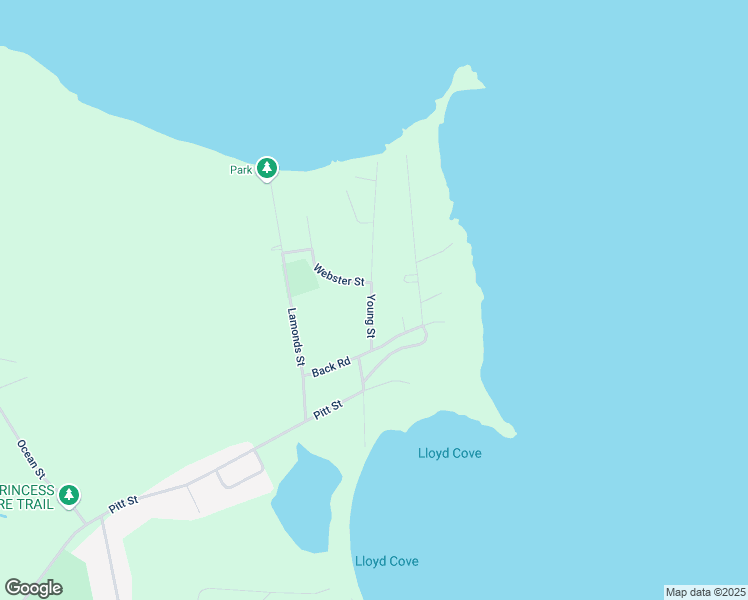 map of restaurants, bars, coffee shops, grocery stores, and more near 34 Young Street in Sydney Mines