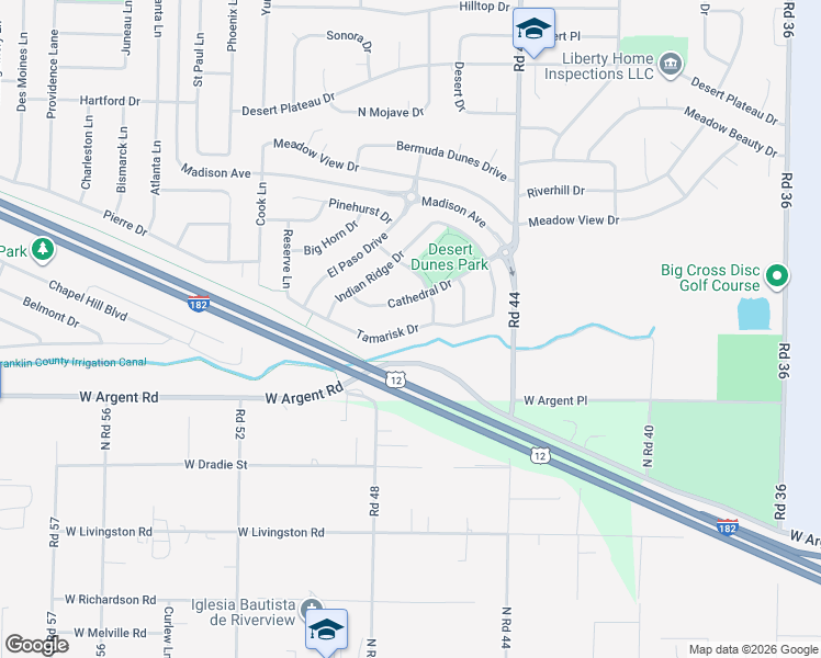 map of restaurants, bars, coffee shops, grocery stores, and more near 4915 Tamarisk Drive in Pasco