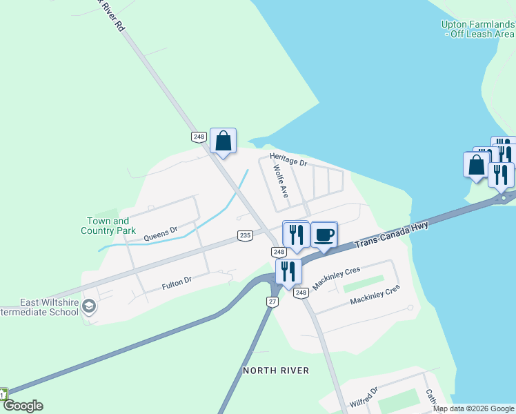 map of restaurants, bars, coffee shops, grocery stores, and more near in 