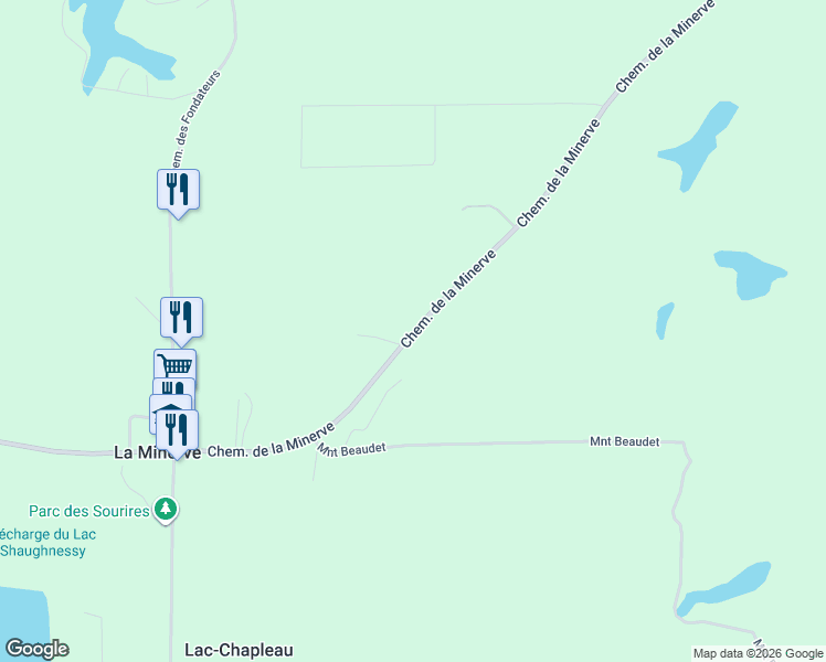 map of restaurants, bars, coffee shops, grocery stores, and more near 31 Chemin de la Minerve in La Minerve