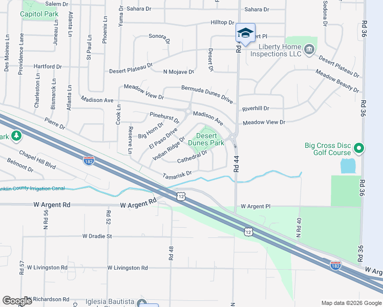 map of restaurants, bars, coffee shops, grocery stores, and more near 3508 Serena Lane in Pasco