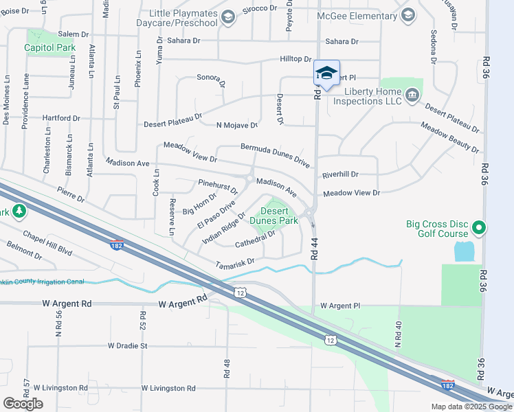 map of restaurants, bars, coffee shops, grocery stores, and more near 4620 Indian Ridge Dr in Pasco