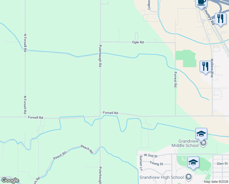map of restaurants, bars, coffee shops, grocery stores, and more near in Grandview