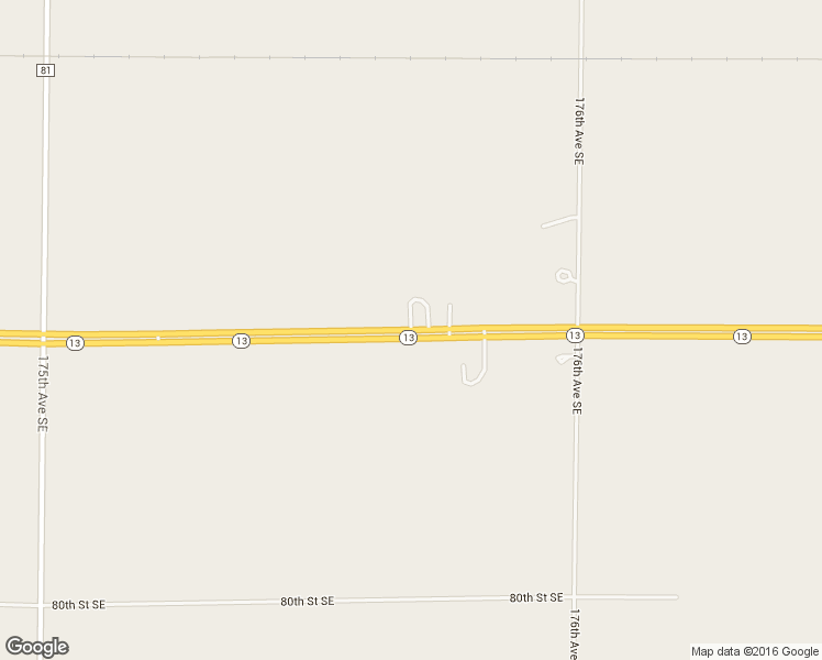 map of restaurants, bars, coffee shops, grocery stores, and more near Highway 13 in Wahpeton