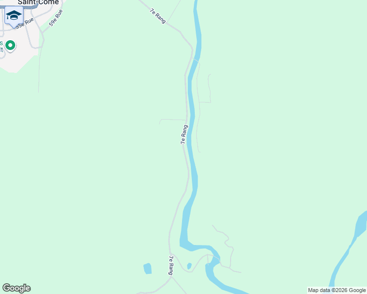 map of restaurants, bars, coffee shops, grocery stores, and more near 7e Rang in Lanaudière