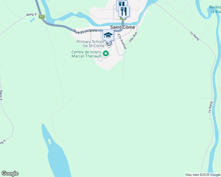 map of restaurants, bars, coffee shops, grocery stores, and more near in Saint-Côme