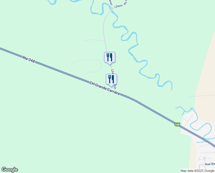 map of restaurants, bars, coffee shops, grocery stores, and more near 512 Chemin de la Grande Carriere in Louiseville