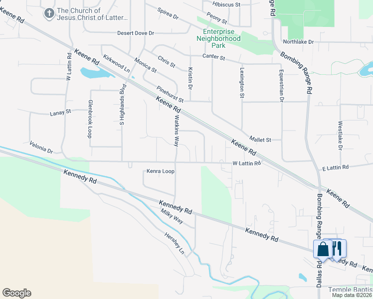 map of restaurants, bars, coffee shops, grocery stores, and more near 4970 West Lattin Road in Benton City