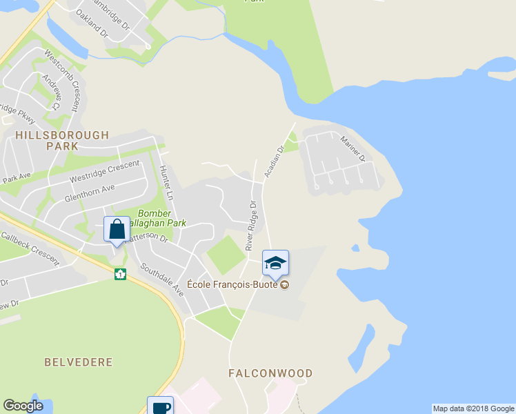 map of restaurants, bars, coffee shops, grocery stores, and more near 77 River Ridge Drive in Charlottetown