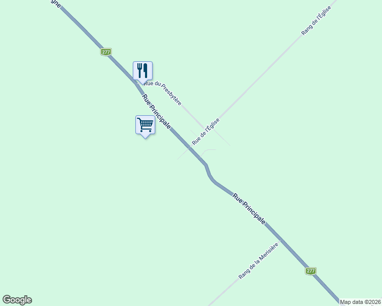 map of restaurants, bars, coffee shops, grocery stores, and more near Rue Turcotte in Ravignan