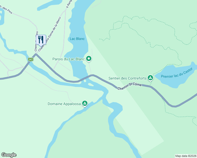 map of restaurants, bars, coffee shops, grocery stores, and more near 2990 Chemin Saint Côme in Notre-Dame-de-la-Merci