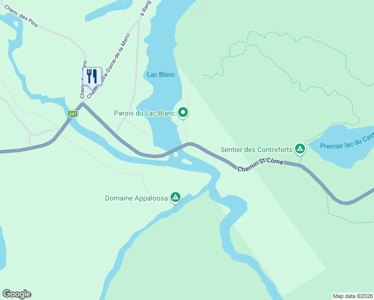 map of restaurants, bars, coffee shops, grocery stores, and more near 2990 Chemin Saint Côme in Notre-Dame-de-la-Merci