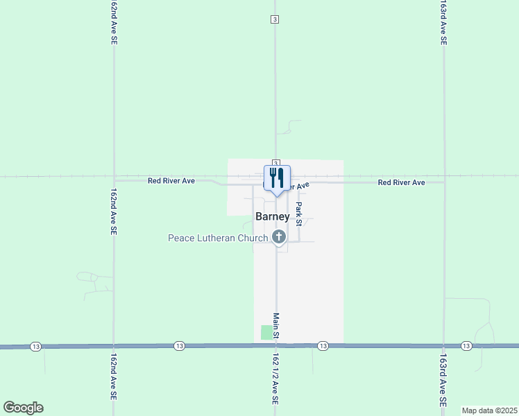 map of restaurants, bars, coffee shops, grocery stores, and more near 110 Dakota Street in Barney
