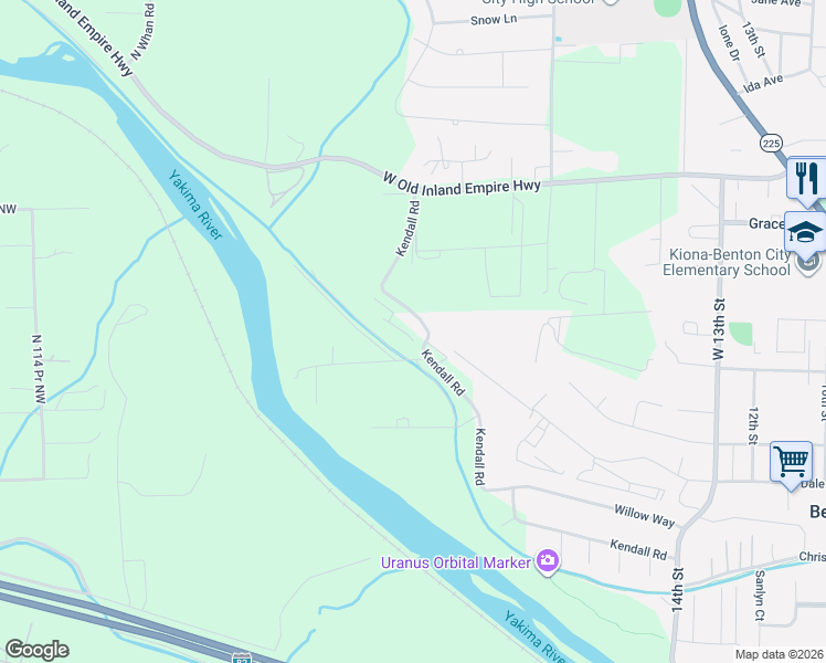 map of restaurants, bars, coffee shops, grocery stores, and more near 5502 W 369 Pr Northwest in Benton City