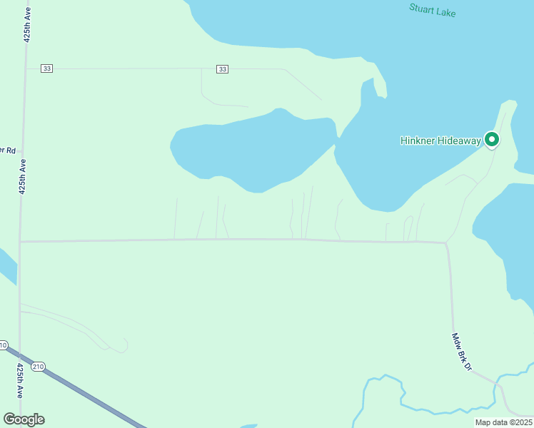 map of restaurants, bars, coffee shops, grocery stores, and more near 43233 210th Street in Clitherall