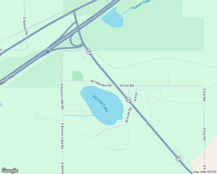 map of restaurants, bars, coffee shops, grocery stores, and more near 6500-6774 West Lakeview Road in Kinross Charter Township