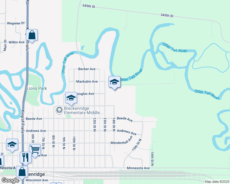 map of restaurants, bars, coffee shops, grocery stores, and more near 710 13th Street North in Breckenridge