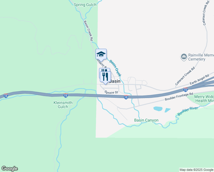 map of restaurants, bars, coffee shops, grocery stores, and more near 12 Spruce Street in Basin