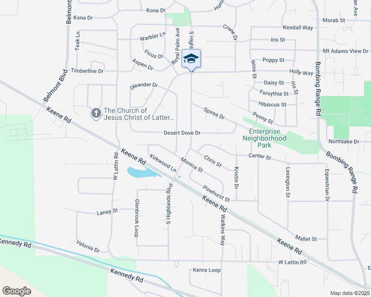 map of restaurants, bars, coffee shops, grocery stores, and more near 3221 South Highland Boulevard in West Richland