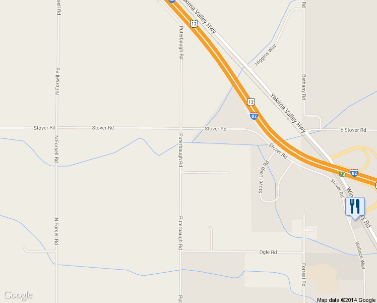 map of restaurants, bars, coffee shops, grocery stores, and more near 1381 Puterbaugh Rd in Grandview